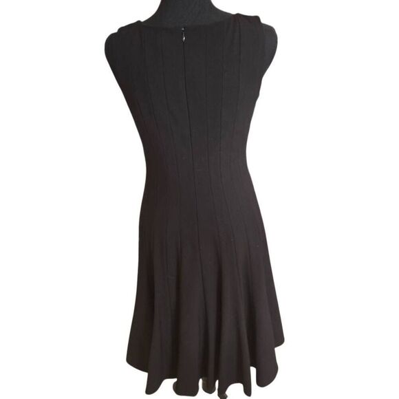 Calvin Klein Womens Sleeveless Back Zip Fit & Flare Dress Black Size 4 - Picture 3 of 11